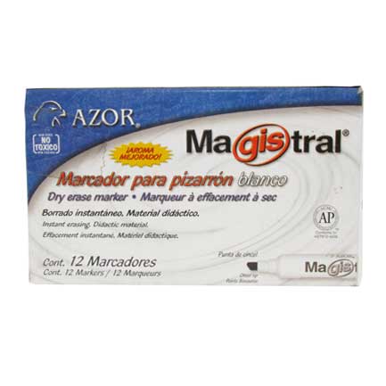 Marcador magistral 83407 cafe para pizarron c/12