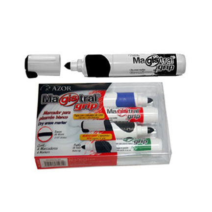 Marcador magistral 8394 grip c/4 colores surtidos