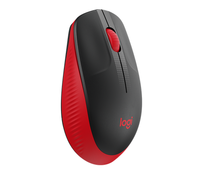 Mouse Logitech M190 Full Size Inalámbrico 1000 dpi USB Color Rojo