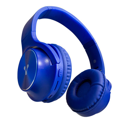 Diadema Vorago HPB-200 Bluetooth FM-MSD Plegable Color Azul