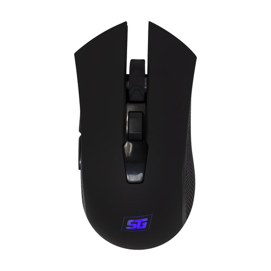 Mouse Vorago Start The Game MO-600 Inalámbrico 2400 dpi 6 Botones Recargable USB Color Negro