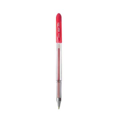 Boligrafo roller zebra gel 200 7mm rojo c/12