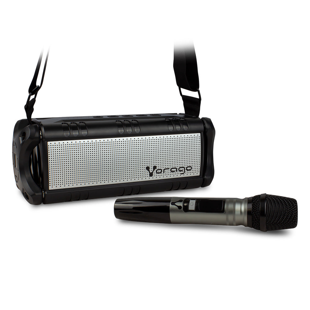 Bocina Vorago Karaoke KSP-450 Bluetooth Micrófono Inalámbrico Color Negro