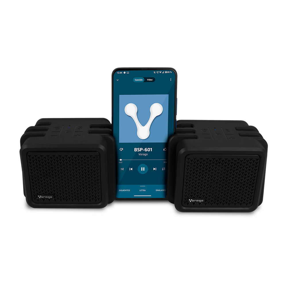 Bocinas Vorago BSP-601 Kit Bluetooth TWS Color Negro