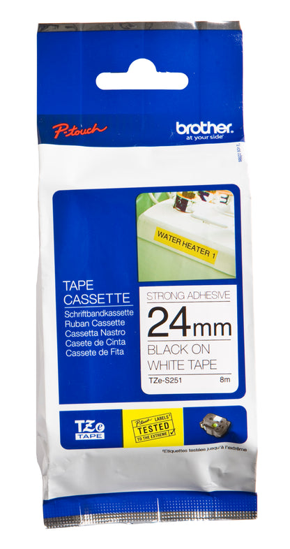 Cinta Brother Industrial Negro/Blanco 24mm