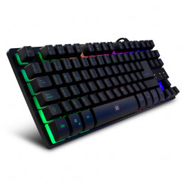 Teclado Vorago Start The Game KB-503 TenKeyless Iluminación RGB USB Color Negro