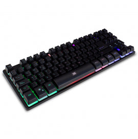 Teclado Vorago Start The Game KB-503 TenKeyless Iluminación RGB USB Color Negro