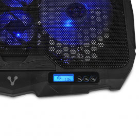 Base Enfriadora Vorago CP-301 Laptop Hasta 17" 5 Posiciones LED Ventiladores Color Negro