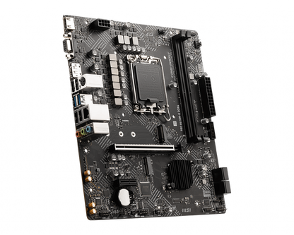 Tarjeta Madre MSI PRO H610M-G 2xDDR4 64GB 3200Mhz PCIe 4.0 M.2 1xHDMI 1xVGA 1xDP S1700 12th 13th Gen mATX
