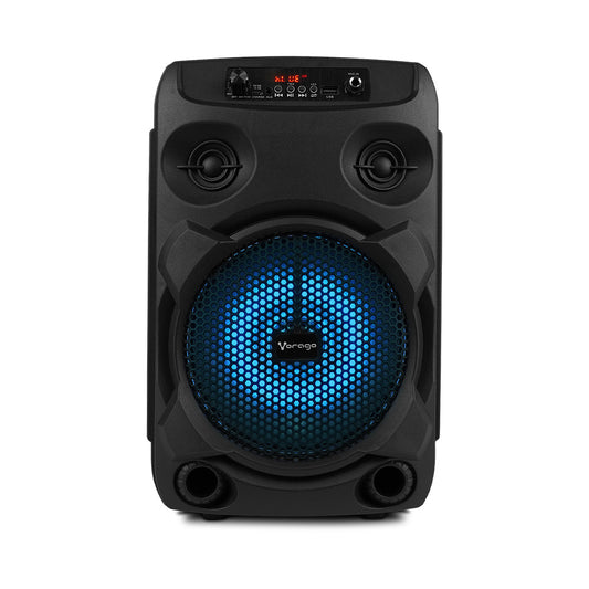 Bocina Vorago KSP-301 v2 8" Reproductor Audio Bluetooth Karaoke Color Negro