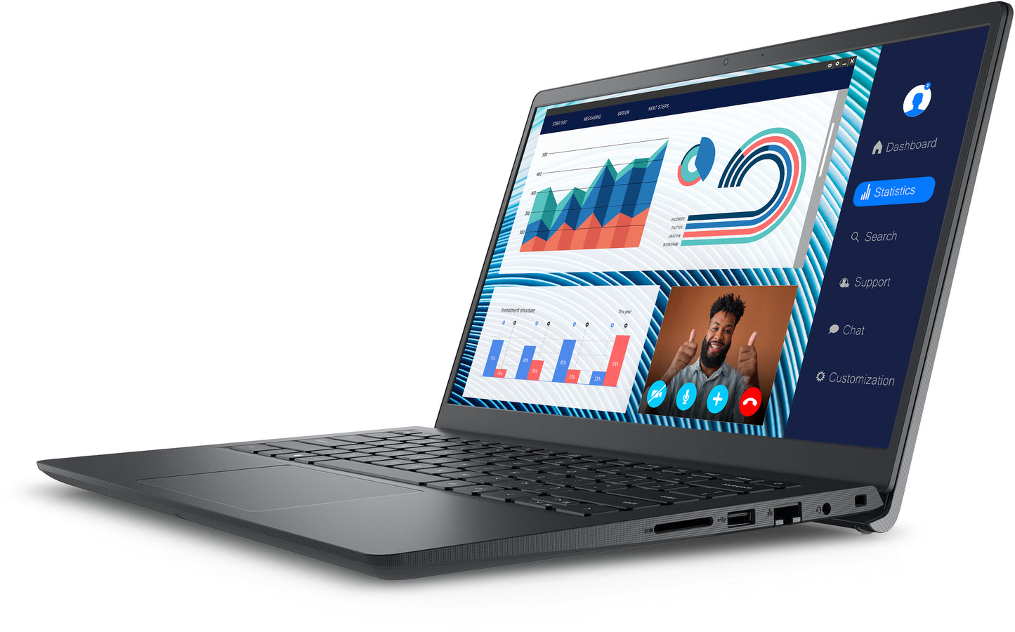 Laptop Dell Vostro 3420 14" Intel Core i5-1235U Disco duro 256GB SSD Ram 8GB Windows11 Pro Color Negro