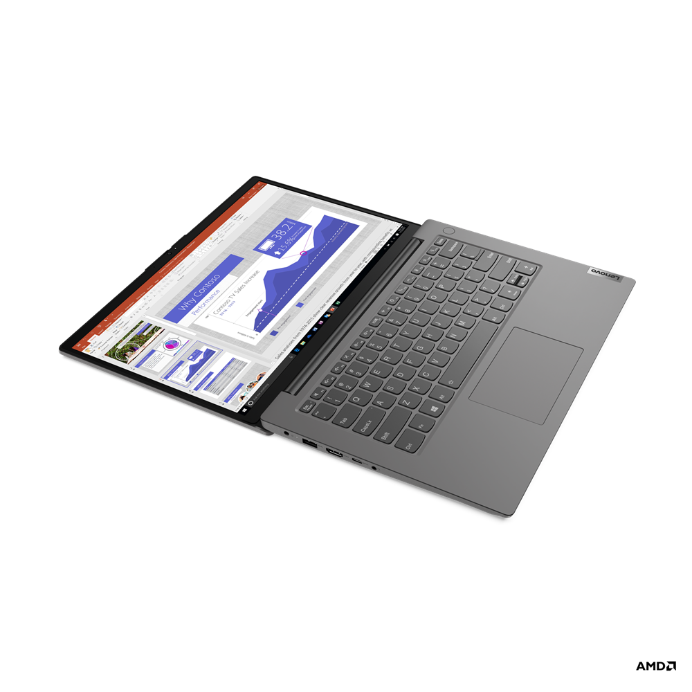 Laptop Lenovo V14 G2 ALC 14" AMD R5 5500U Disco duro 256 GB SSD Ram 8 GB Windows 11 Pro Color Gris