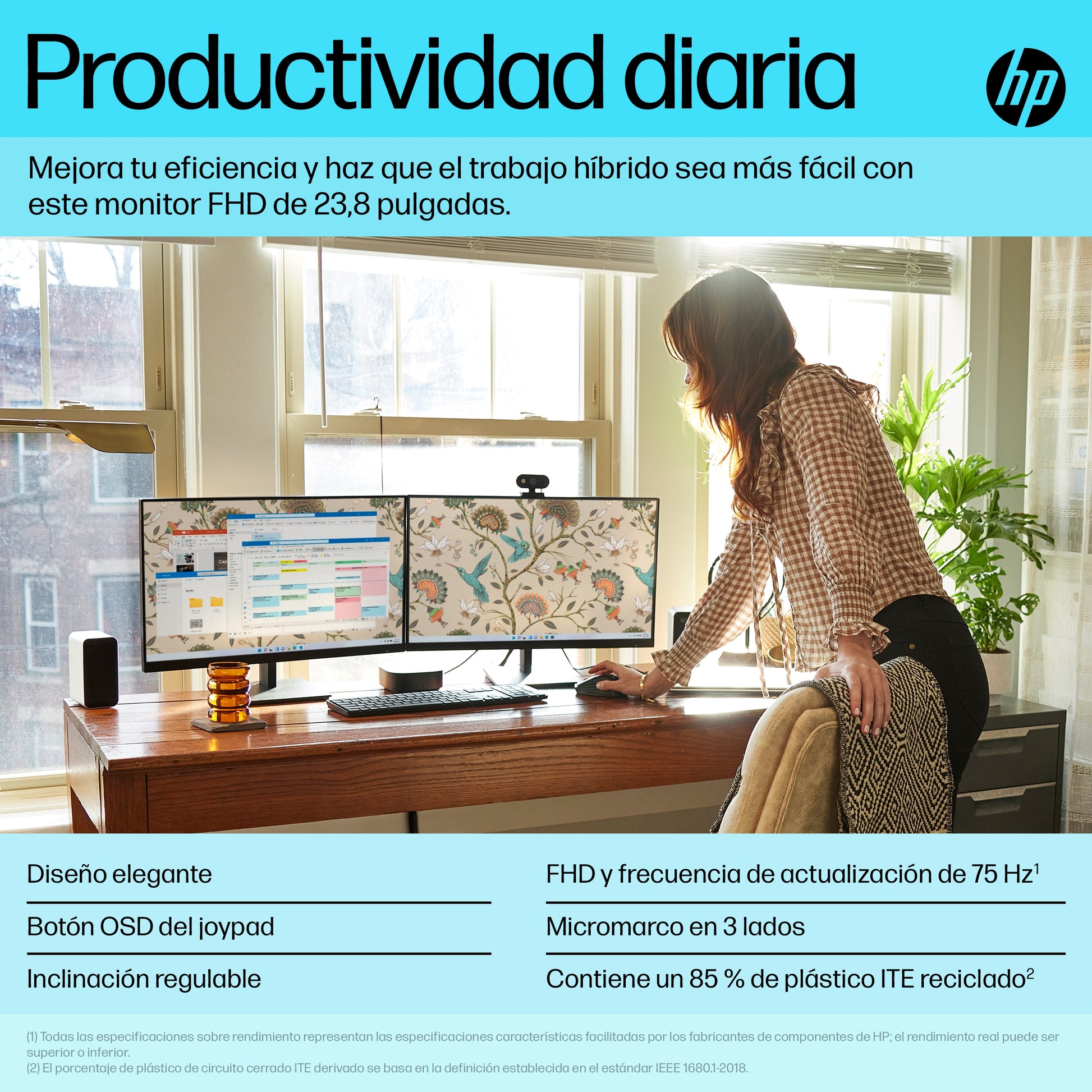 Monitor HP P24v G5 23.8" FHD Resolución 1920x1080 Panel VA