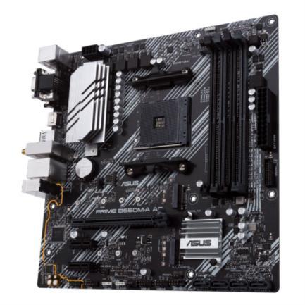 Tarjeta Madre Asus Prime B550M-A AC 4xDDR4 128GB 4800Mhz PCIe 4.0 M.2 1xD-Sub 1xHDMI 1xDVI-D S AM4 mATX Wi-Fi BT