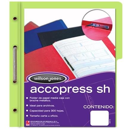 CARPETA ACCO PRESS MC P4557 CARTA VERDE CLARO C/10