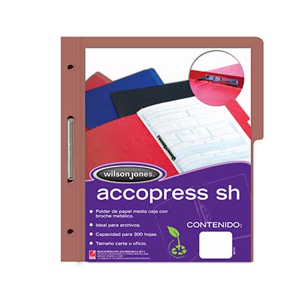 Carpeta Acco Press Oficio Caoba C/10
