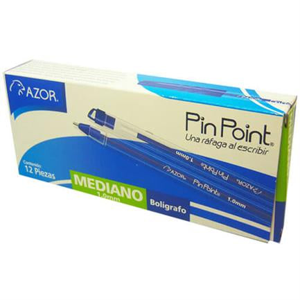 Boligrafo Pin Point P. Med 1.0mm Azul Caja C/12