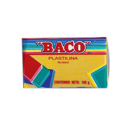 Plastilina baco marqueta 180gr amarilla no51