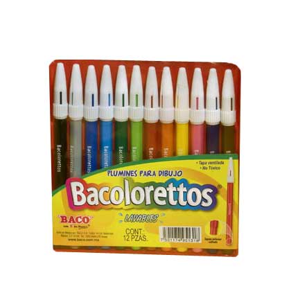 Marcador bacoloreto plumin c/12