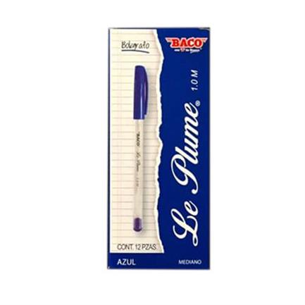 Boligrafo Baco Le Plume 1.0MM Azul Caja C/12