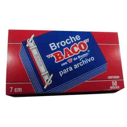 Broche Baco Economico Caja Roja De 7 Cms C/50 Pzas