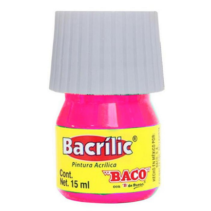 Pintura baco acrílica rosa 15ml c/10