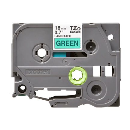 Cinta Brother Tz-741 Negro/Verde 18mm Pt300/310b/330/530