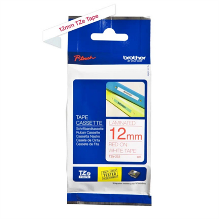 Cinta Brother Rojo/Blanco 12mm