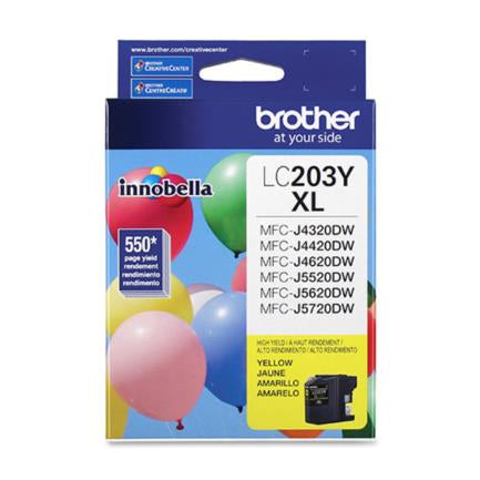 Tinta brother amarillo lc203y 550 pag mfcj4420dw mfcj4620dw