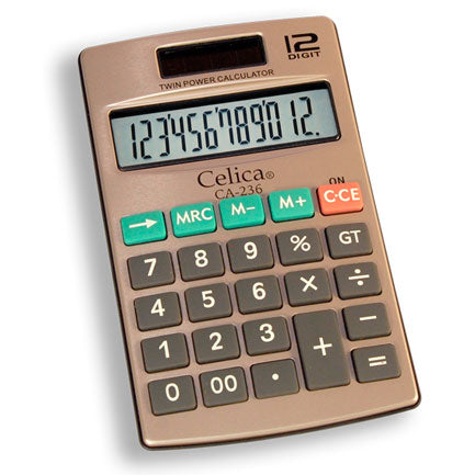 Calculadora celica bolsillo 12 digitos dual+cartera
