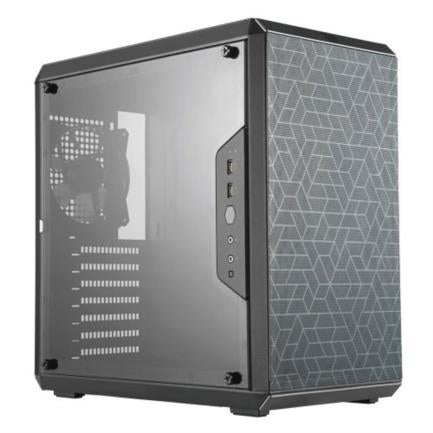 Gabinete Gamer Cooler Master Masterbox Q500L Media Torre ITX mATX ATX 1xFan Cristal Acrilico Negro