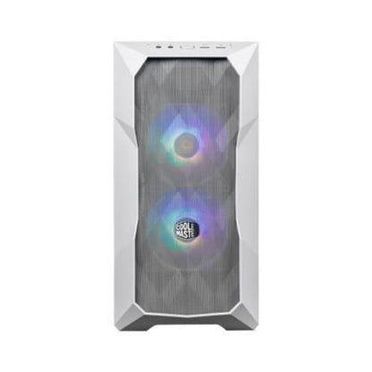 Gabinete Cooler Master TD300 MESH ARGB Mini Torre Mini ITX/Micro ATX 2xVentiladores Cristal Templado Color Blanco