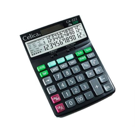 Calculadora celica escritorio 12 digitos 3 lineas en pantalla
