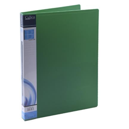 Folder plastico celica c/broche de palanca carta verde