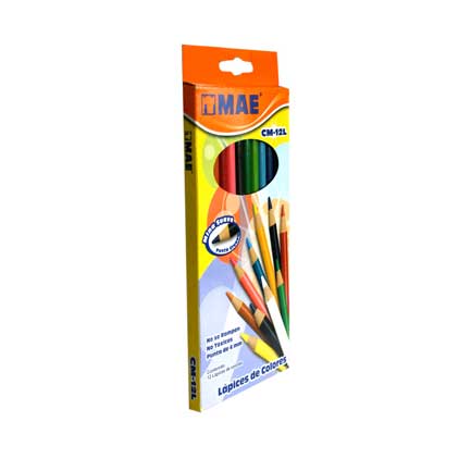 Colores mae largos mina 4mm c/12