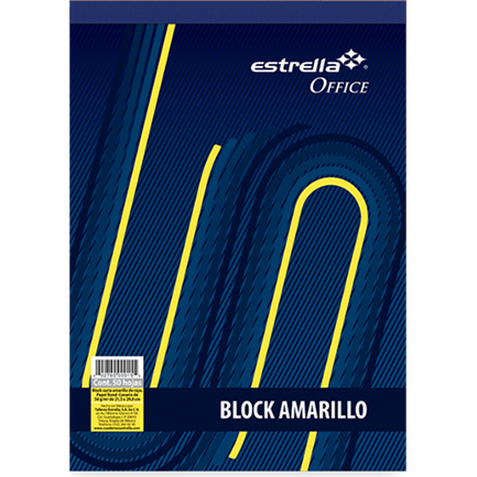 Block estrella carta amariillo raya 50 hjs