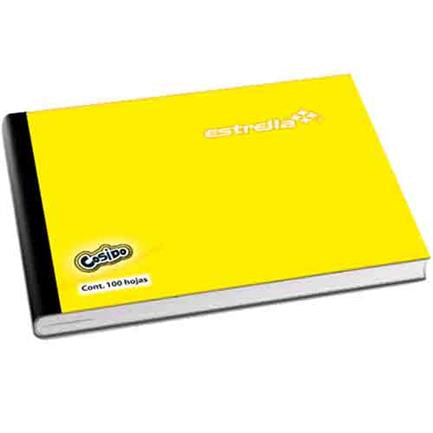 Cuaderno estrella cosido italiana c/aleman  100 hoja