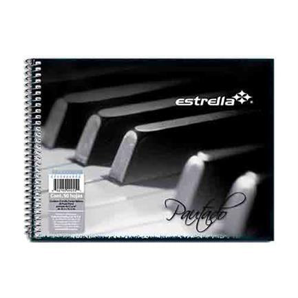 Cuaderno estrella pautado espiral italiana 50 hjs