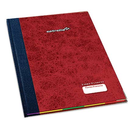 Libro estrella florete raya 96 hojas forma francesa
