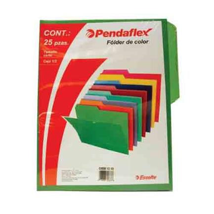 Folder pendaflex manila verde cta ceja 1/2 c/25