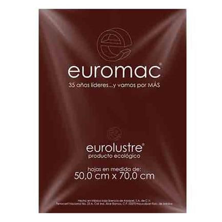 Papel lustre euromac café 50x70 24 hojas