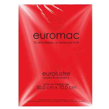 Papel lustre euromac rojo 50x70 24hojas