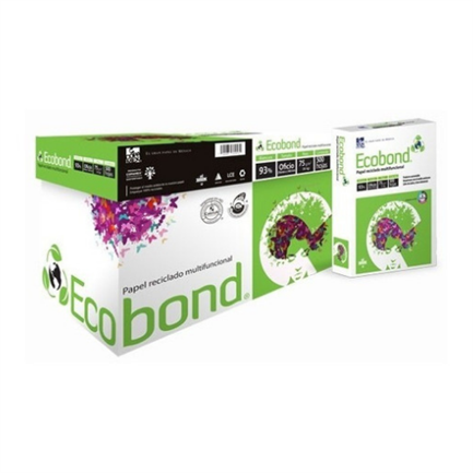 Papel copiadora ecobond oficio blancura 93% 75gr c/5000