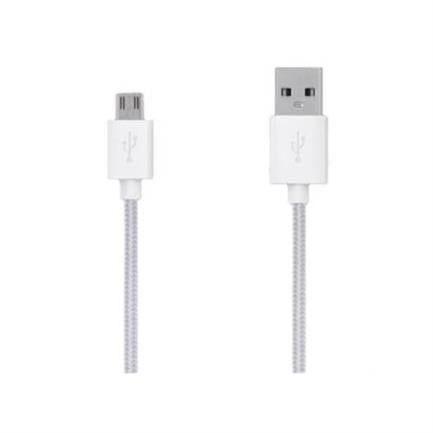 Cable Grixx Micro USB Nylon 3m Color Blanco