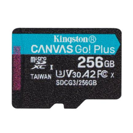 Tarjeta MicroSD Kingston Canvas Go Plus 256 GB 170R A2 U3 V30