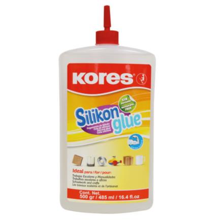 Pegamento silicon kores 500 ml pza