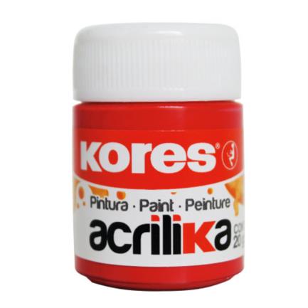 Pintura acrilica kores 20 ml rojo c/12 botes