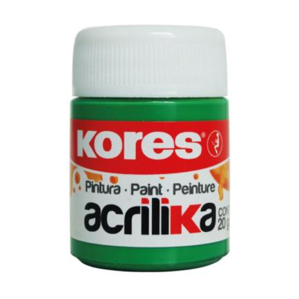 Pintura acrilica kores 20 ml verde c/12 botes