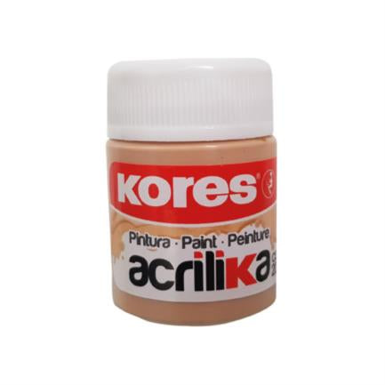 Pintura Kores Acrílica 20ml Color Carne C/12 Botes