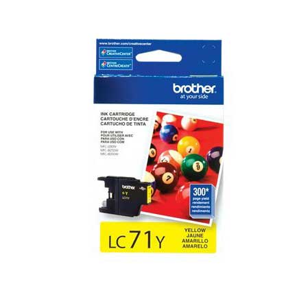 Tinta brother lc71y amarillo 300 pag